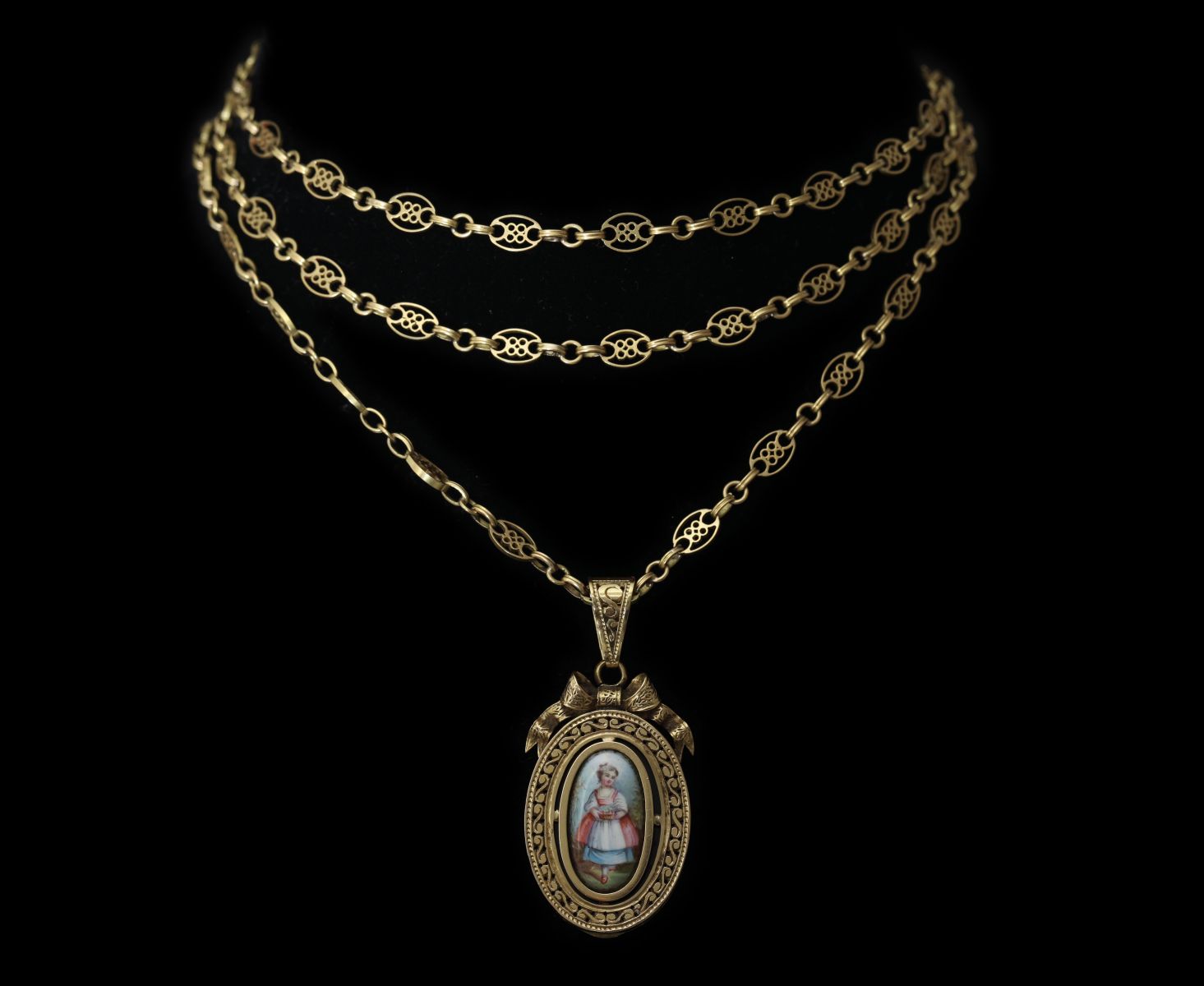 Antique Gallery Soleil アンティークジュエリー / 18k 142.6cm 25.8g